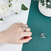 2Pcs Adjustable Brass Finger Rings Components FIND-GO0002-77B-4