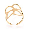 Adjustable Ion Plating(IP) 304 Stainless Steel Cuff Rings for Women RJEW-N052-22G-3