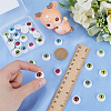 36pcs 6 colors Half Round Acrylic Craft Eyes KY-GF0001-45-3