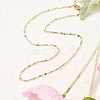 2MM 304 Stainless Steel Dapped Chain Necklaces for Women NJEW-B131-05G-3