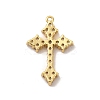 Rack Plating Brass Micro Pave Cubic Zirconia Pendants KK-P230-20G-2