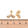 304 Stainless Steel Rhinestone Star Stud Earrings EJEW-K268-84G-5