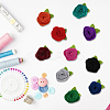 40Pcs 10 Colors Flower Non-Woven Accessories DIY-CY0001-73B-4