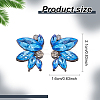 6 Pairs 6 Colors Sparkling Rhinestone Stud Earrings with Alloy Pins EJEW-AN0004-32-2