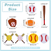 16Pcs 8 Styles Polyester Iron on/Sew On Patches PATC-ME0001-03-2
