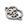 Mother's Day 201 Stainless Steel Hollow Connector Charms STAS-S146-02P-2