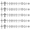 130Pcs 13 Styles Tibetan Style Cross Alloy Pendants FIND-WR0011-41-1