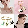 20Pcs 5 Styles Alloy Enamel Pendants ENAM-CJ0005-74-7