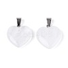 Heart Natural Crystal Pendants LS-G-Q438-15-2