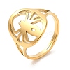 Ion Plating(IP) 304 Stainless Steel Hollow Spider Adjustable Ring for Women RJEW-M149-07G-3