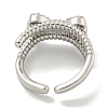 Brass Micro Pave Cubic Zirconia Cuff Ring RJEW-E296-08P-3