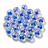 UV Plating Rainbow Iridescent Acrylic Beads OACR-A014-02E-3