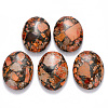Synthetic Gold Line Imperial Jasper Cabochons G-R457-02F-1