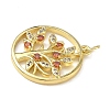 Brass Micro Pave Cubic Zirconia Pendants KK-L257-20G-2