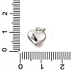Brass FireBrick Enamel Charms KK-D356-14P-3