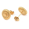 Iron Plating(IP) 304 Stainless Steel Stud EaRing for Women EJEW-M224-05G-2