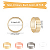 160Pcs 4 Colors 304 Stainless Steel Linking Rings STAS-UN0028-20-5