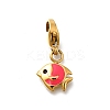 Fish 304 Stainless Steel Enamel Pendant Decorations STAS-R159-48G-02-1