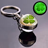 Luminous Alloy Glass Keychain CLOV-PW0001-077C-1