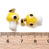 Handmade Lampwork Pendants LAMP-S069-06G-05-3