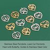 16Pcs 8 Style 201 Stainless Steel Pendants STAS-UN0032-09-5