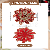 2Pcs 3D Flower Sequin Embroidery Sew on Cloth Patches DIY-LP0004-26-2