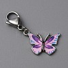 Butterfly Alloy Enamel Pendant Decoration HJEW-WH0042-73D-1
