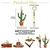 10Pcs 5 Styles West Cowboy Brass Enamel Pendants KK-CJ0004-42-2