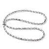 Round & Cube Synthetic Non-magnetic Hematite Beaded Necklaces NJEW-Q341-07-1