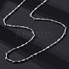 Brass Twisted Bar Link Chain Necklaces NJEW-D302-63P-4
