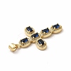Rack Plating Brass Cubic Zirconia Pendants KK-G456-25G-05-3