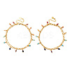 2Pcs Brass Figaro Chain & Paperclip Chains Anklets AJEW-AN00723-3