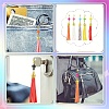 Cross Acrylic & Faux Suede Tassel Pendant Decorations HJEW-YW00078-01-6