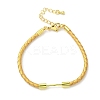 3MM Braided Round Imitation Leather Cord Bracelet Making MAK-S075-01G-P-1