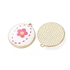 Plating Eco-Friendly Printed Alloy Pendants AL-CBAE25B-01B-G-3