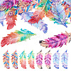 16Pcs 4 Colors Spray Painted 430 Stainless Steel Pendants STAS-BY0001-20-2