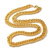 Iron Cuban Link Chain Necklaces for Women Men NJEW-A028-01D-G-1