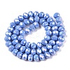 Electroplate Glass Beads Strands EGLA-A044-P8mm-B17-3