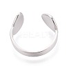 304 Stainless Steel Cuff Open Rings for Women RJEW-N052-18P-3