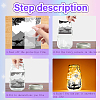 PVC Lamp Film for DIY Colorful Light Hanging Lamp Frosted Glass Jar DIY-WH0408-001-4