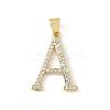 Brass Micro Pave Cubic Zirconia Pendants KK-L239-057G-2