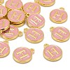 Golden Plated Alloy Enamel Charms ENAM-S118-07H-4