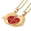 2Pcs 2 Color Alloy Magnetic Dolphin Pendant Necklaces Set NJEW-Z016-02G-2