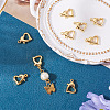 8Pcs Brass Heart Lobster Claw Clasps KK-TA0002-69-6