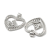 Rack Plating Brass Micro Pave Cubic Zirconia Pendants KK-F869-17P-2