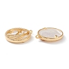Real 18K Gold Plated Brass Micro Pave Clear Cubic Zirconia Pendants ZIRC-J039-14G-L-2