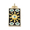 Brass Micro Pave Cubic Zirconia Pendant with Enamel LS-KK-H458-02G-B01-1