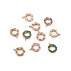  Jewelry 10Pcs 5 Colors Brass Micro Pave Cubic Zirconia Charms KK-PJ0001-23-2