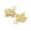 Rack Plating Brass Clear Cubic Zirconia Pendants KK-B078-02G18-01-3