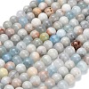 Natural Aquamarine Beads Strands G-F591-29B-8mm-2